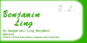 benjamin ling business card